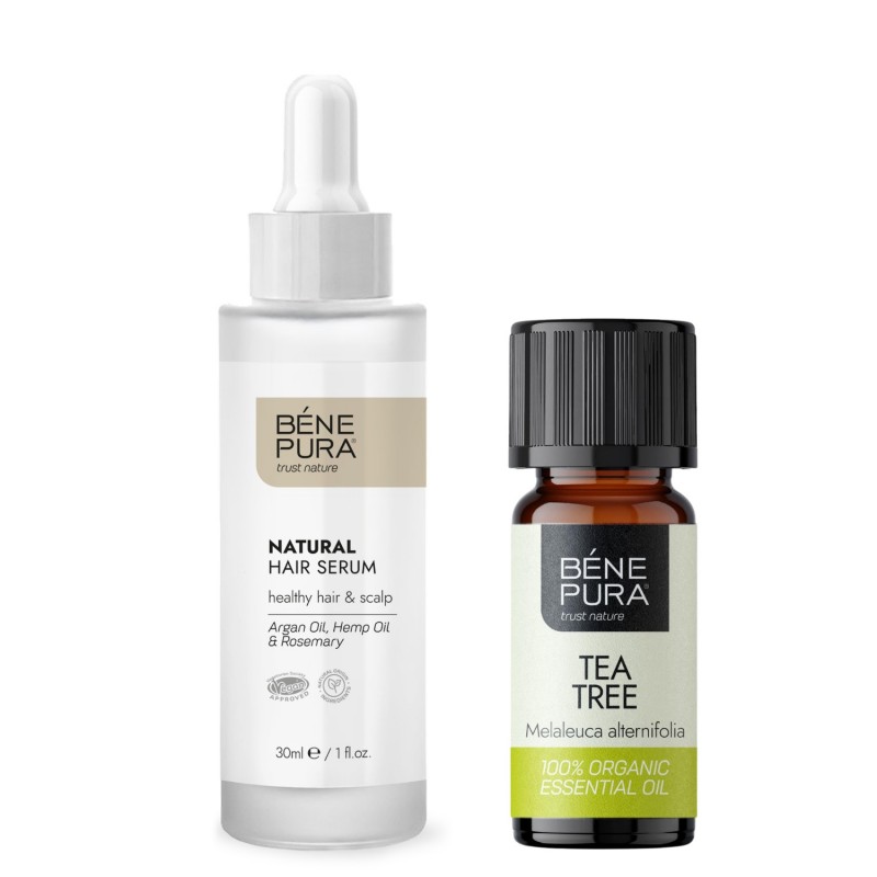 Natürliches Haarserum und Bio Ätherisches Teebaumöl