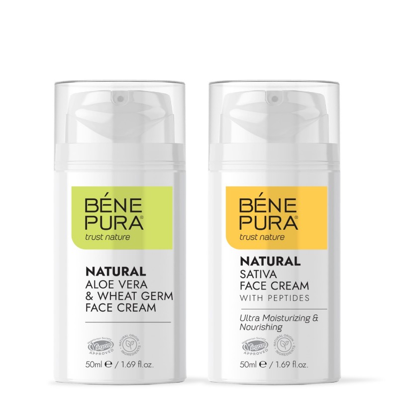 Pflanzliche Pflege bei problematischer und gereizter Haut mit Gesichtscreme mit Aloe Vera und Weizenkeime - Produktvergleich