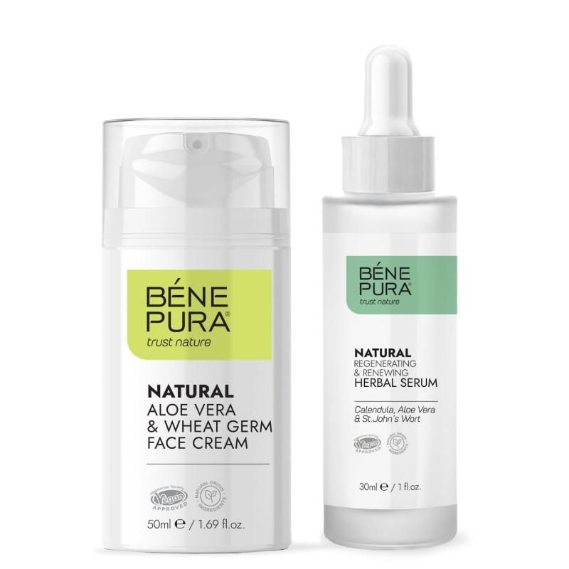 Unterstützung bei problematischer und gereizter Haut mit Gesichts serum mit Aloe Vera und Ringelblume - GMC