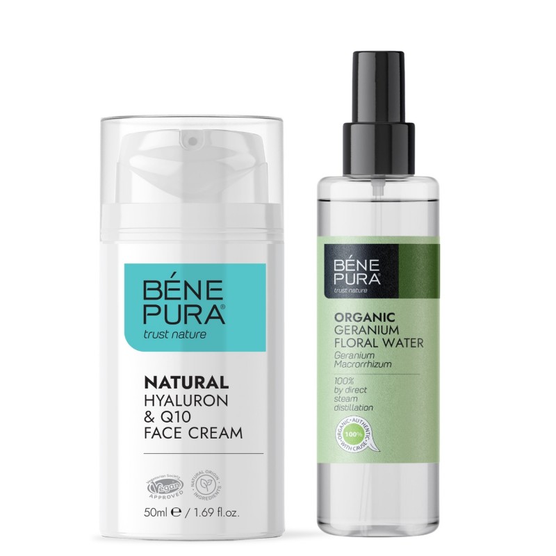 Pflanzliche Pflege für Falten und feinen Linien mit Gesichtscreme mit Hyaluronsäure und Coenzym Q10 - GMC