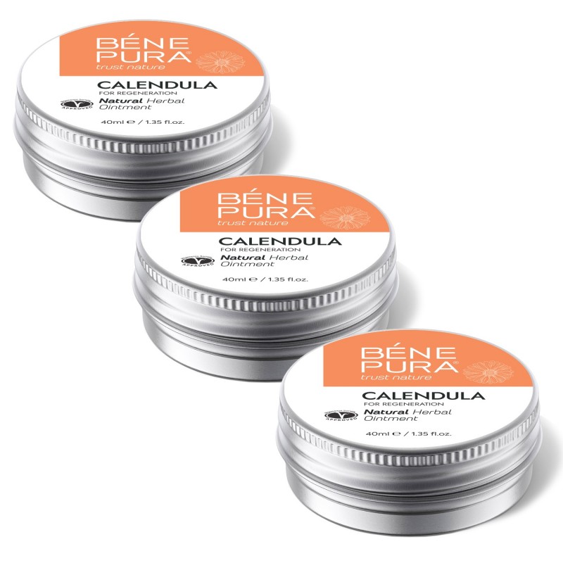 3x Ringelblumensalbe gegen Verbrennungen, Wunden und Narben - 40ml - 