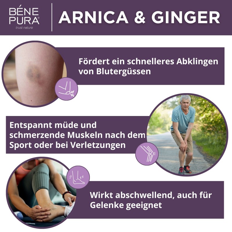 Arnika salbe gegen Blaue flecken und Schwellungen mit Ingwer - 40ml