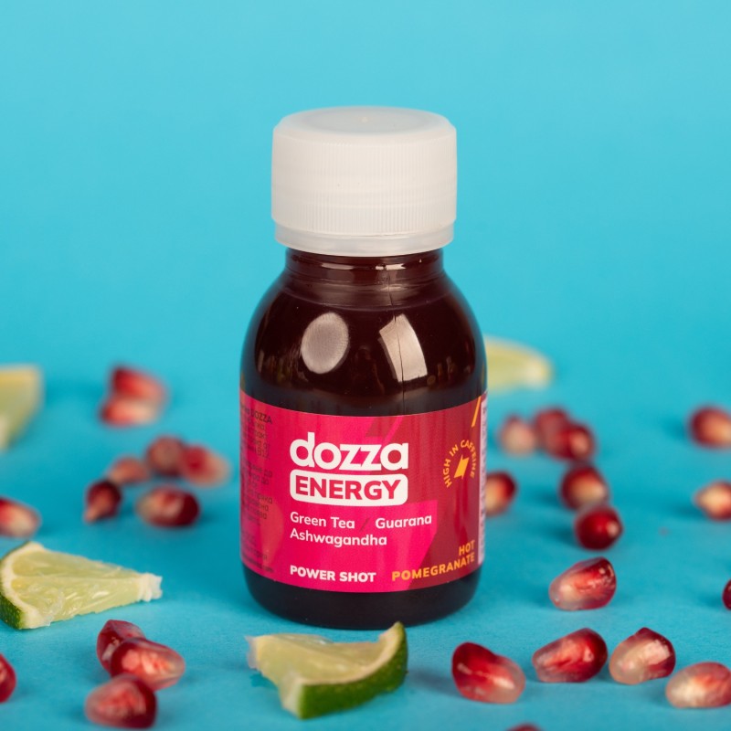 6x Pack DOZZA Energy Hot Pomegranate Energieschuss - 60ml - Benepura.de 6x Pack DOZZA Energy Hot Pomegranate Energieschuss - 60ml
