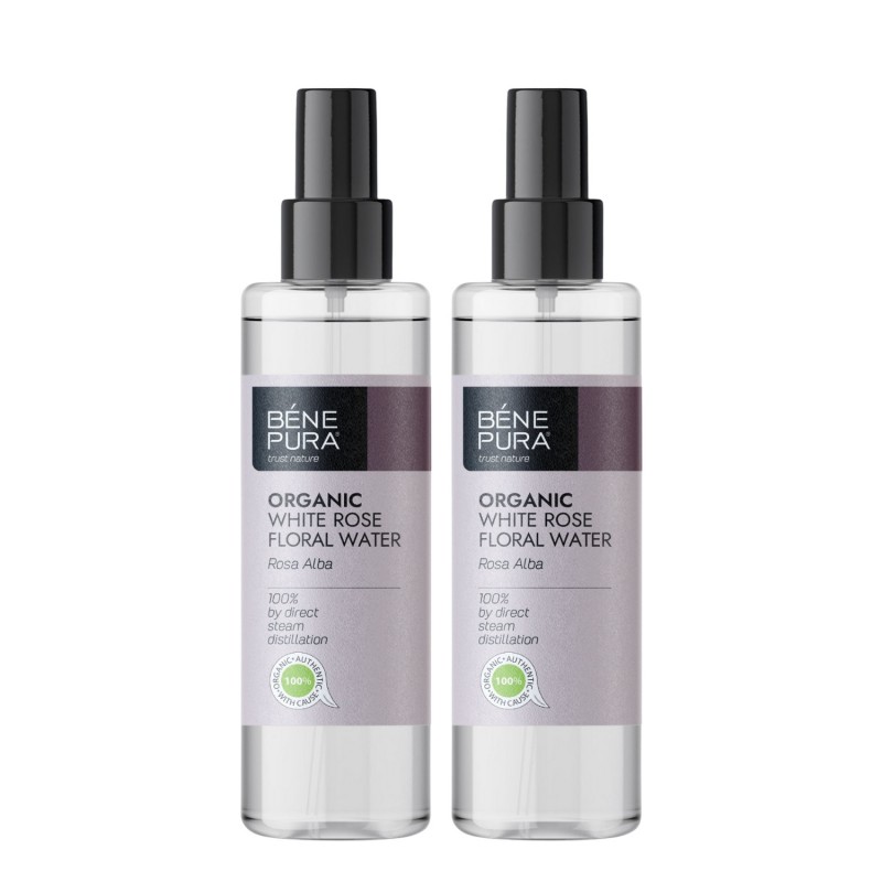 2x Bio Rosa Alba Blütenwasser - 250ml - Benepura.de 2x Bio Rosa Alba Blütenwasser - 250ml