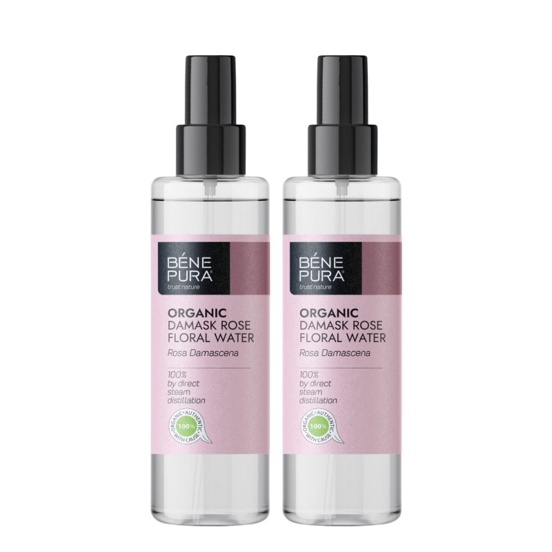 2x Bio Rosa Damascena Blütenwasser - 250ml - Benepura.de 2x Bio Rosa Damascena Blütenwasser - 250ml