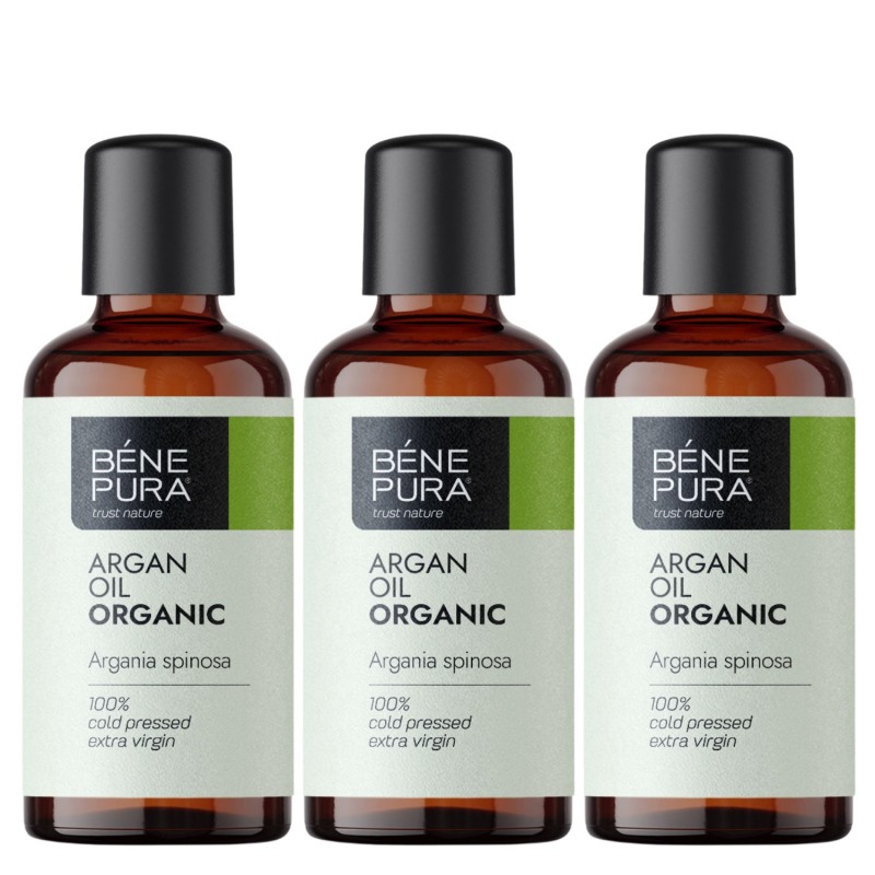 3x Bio Argan Trägeröl - 100ml - Benepura.de 3x Bio Argan Trägeröl - 100ml