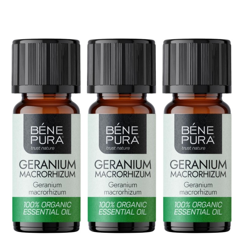 3x Bio Ätherisches Geranienöl - 10ml - Benepura.de 3x Bio Ätherisches Geranienöl - 10ml