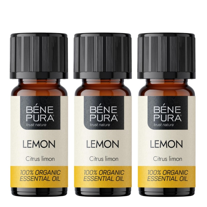 3x Bio Ätherisches Zitronenöl - 10ml - Benepura.de 3x Bio Ätherisches Zitronenöl - 10ml