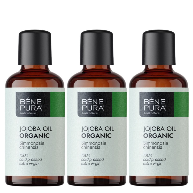 3x Bio Jojoba Trägeröl - 100ml - Benepura.de 3x Bio Jojoba Trägeröl - 100ml