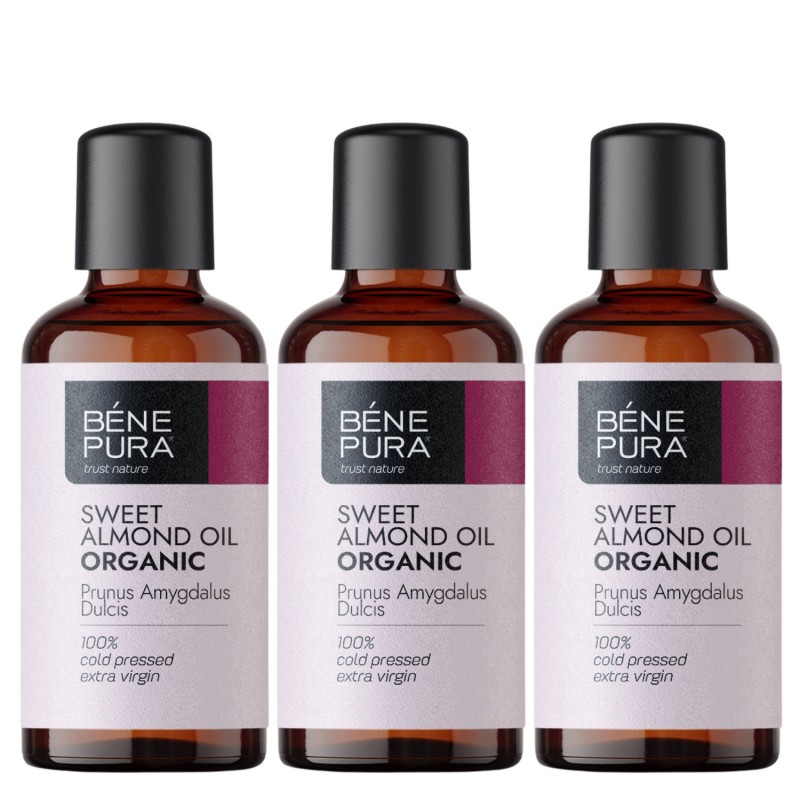 3x Bio Mandel Trägeröl - 100ml - Benepura.de 3x Bio Mandel Trägeröl - 100ml