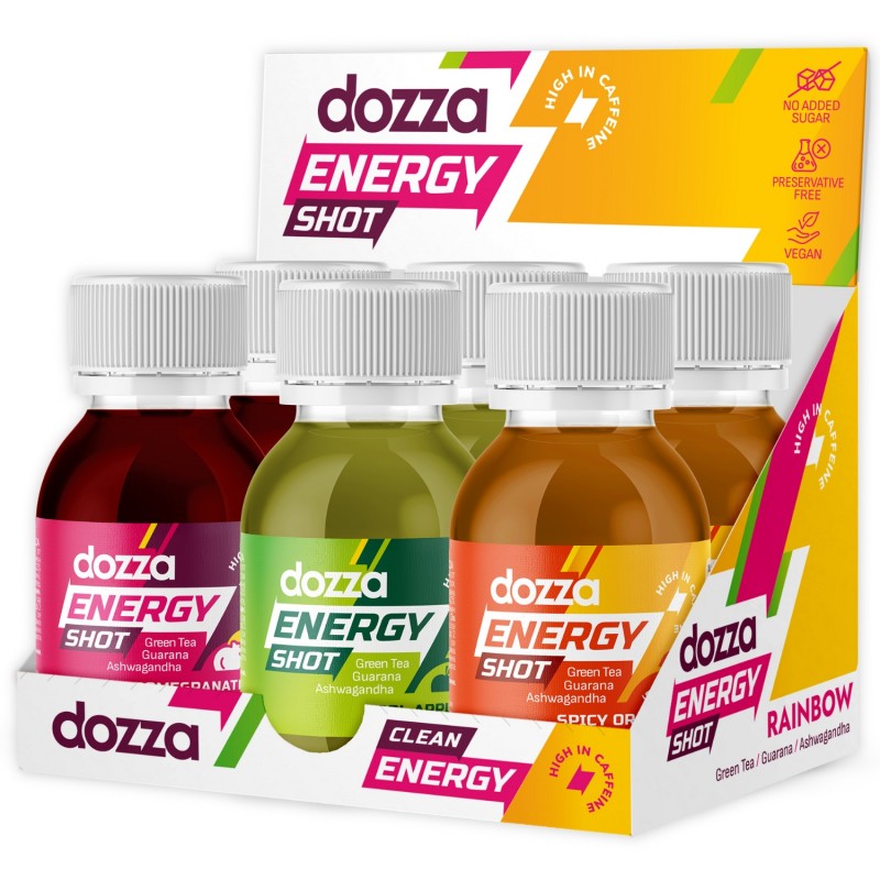 6x Pack DOZZA Energy Rainbow Pack Energieschüsse - 60ml - Produktvergleich