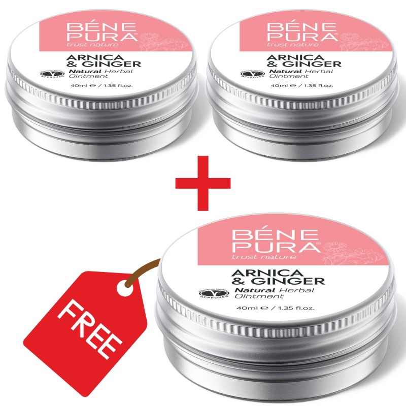3x Arnika salbe gegen Blaue flecken und Schwellungen mit Ingwer - 40ml - Produktvergleich