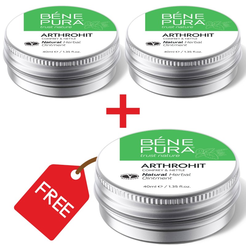 3x Arthrohit Beinwellsalbe gegen Gelenkschmerzen mit Brennnessel - 40ml - Produktvergleich